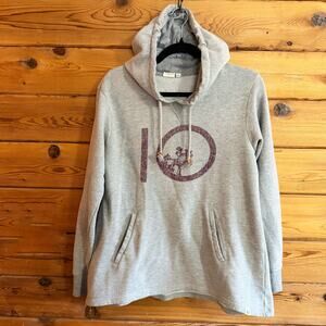 10 Tree Womens Gray Hoodie Small